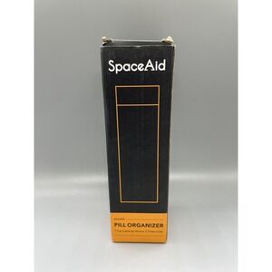 SpaceAid 2 Pack Pill Organizer Box 7 Day Weekly Travel Pill Case Holder open Box